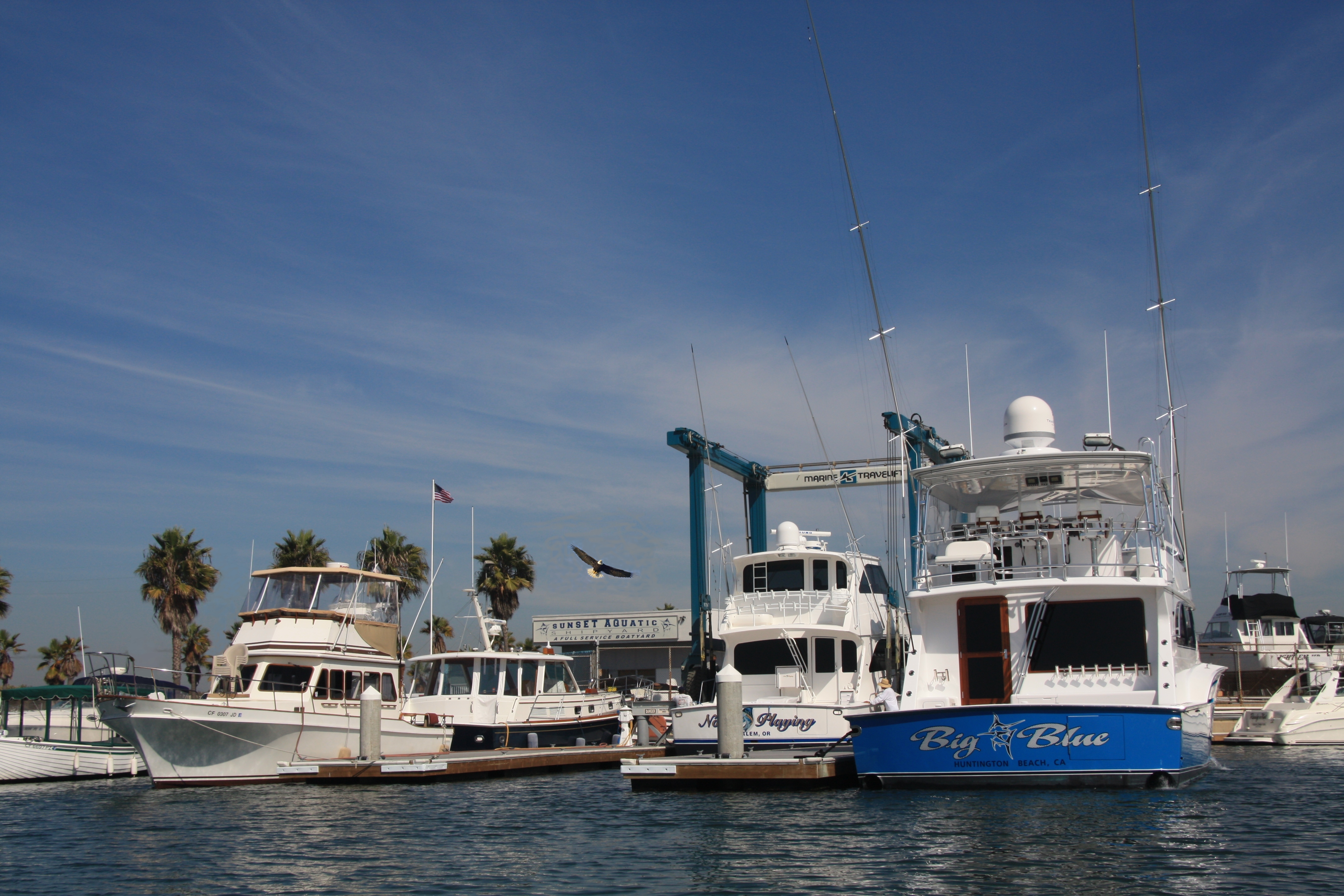 Vessels at Sunset Aquatic Shipyard